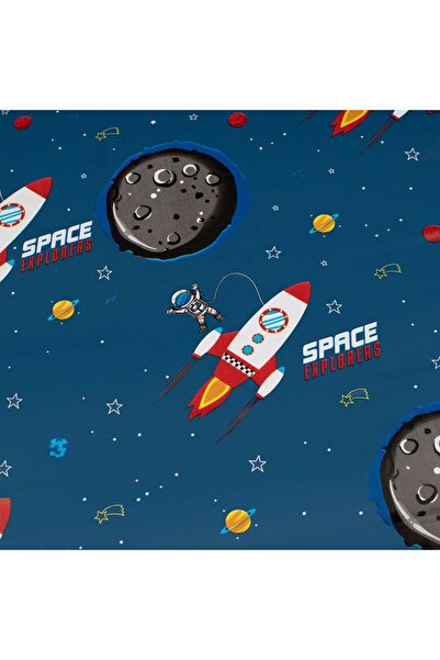 OEM Autocolant Rola PVC Albastru cu Model Spatiu 150x45cm