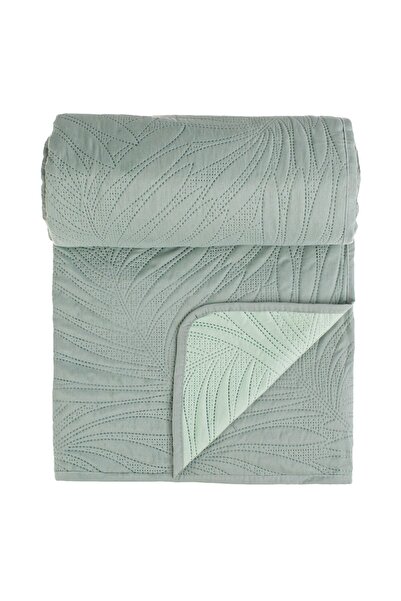 OEM Mint Green Double-Sided Duvet Cover with Embossed Leaves 220x240cm