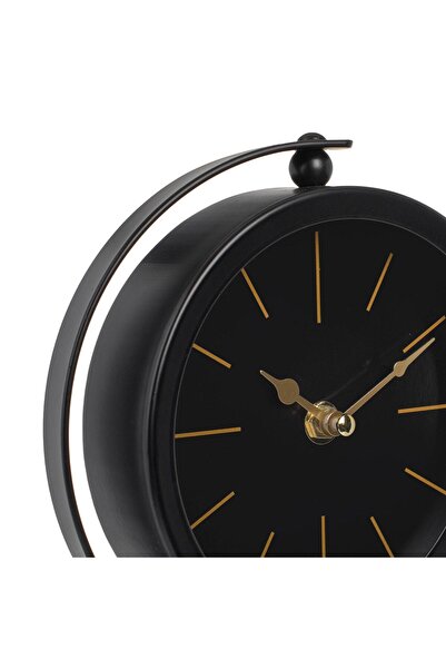 OEM Black Clock with Stand Ø15x20cm