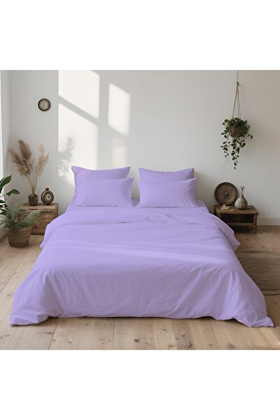 kesenegore Set de lenjerie de pat dublu din bumbac Ranforce, cu 4 bucăți de c...