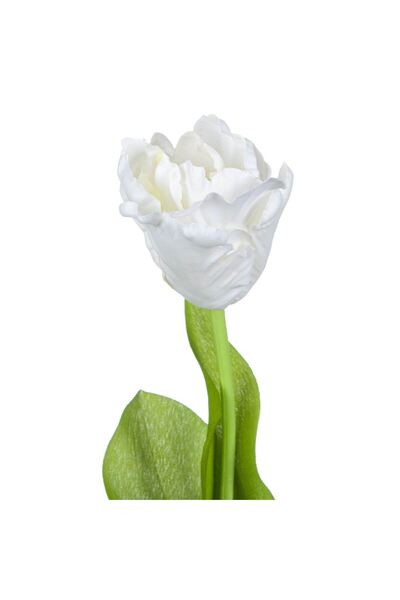 OEM Artificial Flower White Tulip 50cm