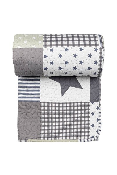 OEM Grey Patchwork Stars Duvet Cover 160x230cm