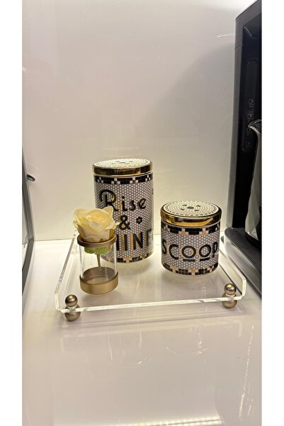HİD DESIGN Multi-Purpose Plexiglass Matte Gold Brass Plated Detailed Single Stand for Kitchen \ Bathroom \ Washbasin Living Room