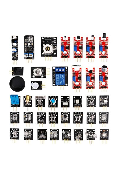 Devremarkt Arduino 37 Parça Sensör Seti Sıcaklık Nem Işık Ses Renk Alev Nabız...