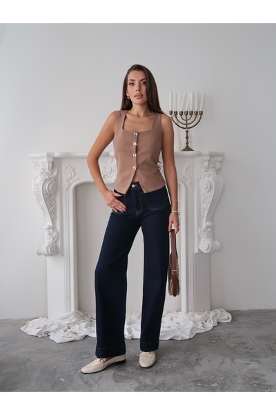 Paw Garage Women's Arden Button Detailed Lined Vest