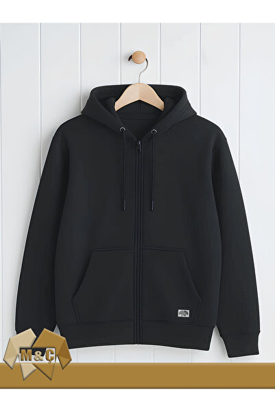 MÇ FAMİLY STORe Shardonlu 3-Ply Hooded Zippered Sweatshirt Oversized Thick Co...