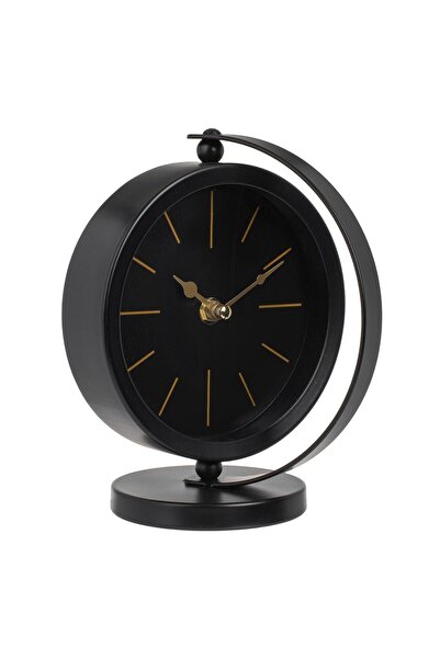 OEM Black Clock with Stand Ø15x20cm