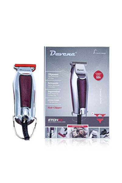 Davena ماكينة حلاقة شعر مع 3 ملحقات - اسود فضي دافينا DV-268