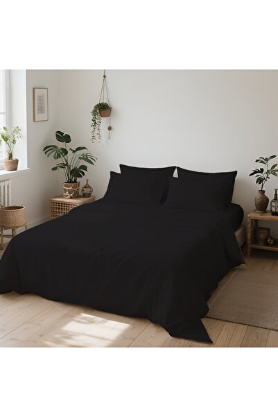 kesenegore 4 Piece Elastic Sheet Cotton Ranforce Fabric Double Duvet Cover Set