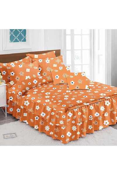 OEM Orange Garden 6-Piece Ruffled Bed Linen (Fine)