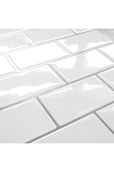 OEM 3D Wall Sticker White Brick Pattern 30x30cm