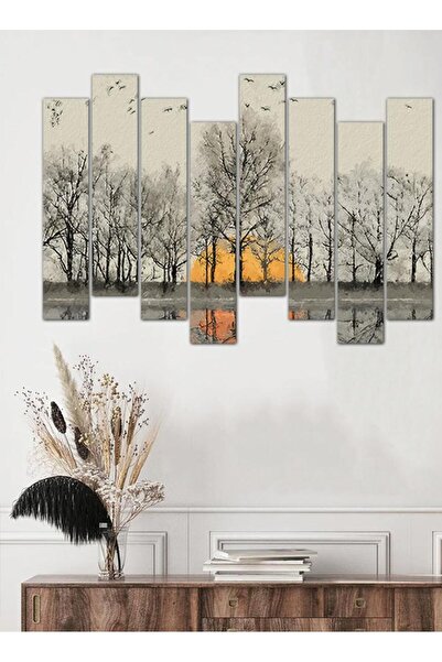 Generic لوحه جداريه رسمة فنية للغابة - ٢٥٥٢٢ - مقسمه ثمانية قطع