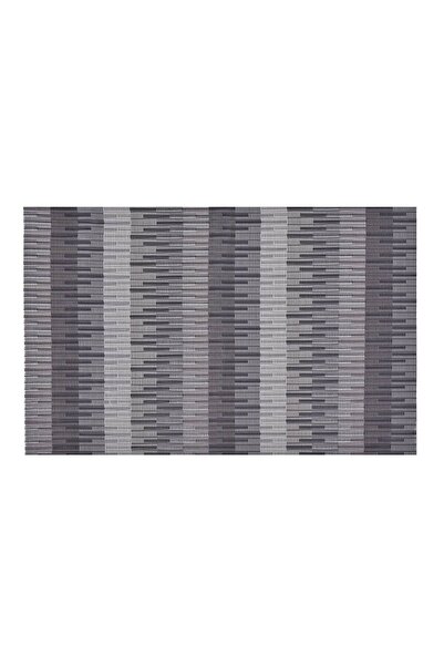 OEM PVC Plate Holder Black Grey Embossed Stripes 45x30cm