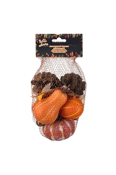 OEM Decorative Set with Pumpkins, Leaves, Cones, Acorns - 17pcs