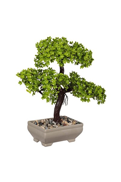 OEM Decorative Pot with Artificial Bonsai Plant with Stones 22cm