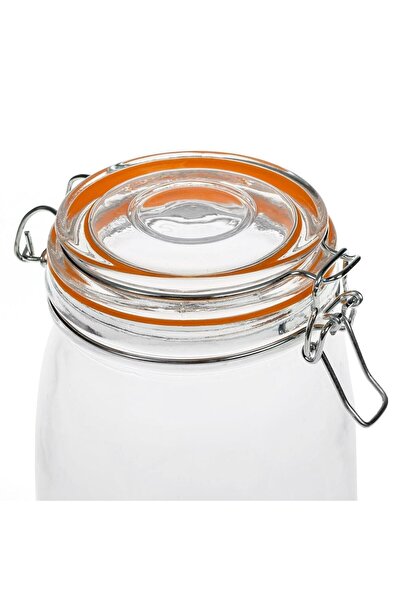 OEM Transparent Glass Jar with Sealing Lid 1L