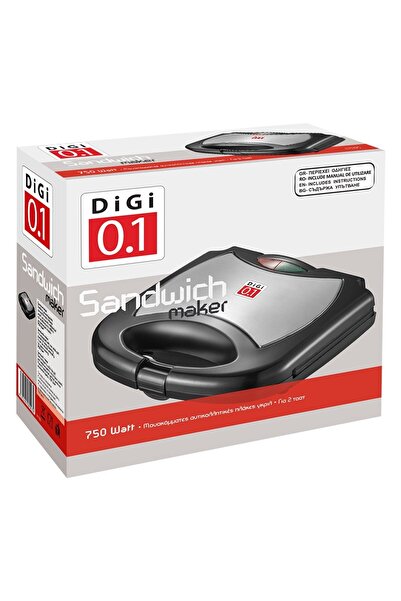 OEM DiGi 0.1 Stainless Steel Black Sandwich Grill - 750W