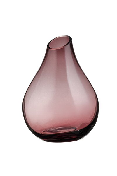 OEM Decorative Glass Vase Purple Drop Ø13x17cm