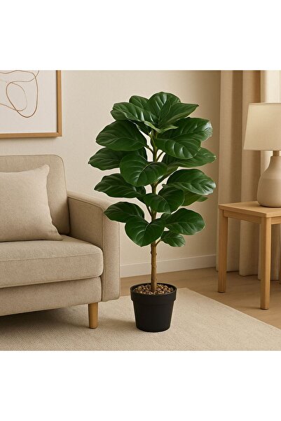OEM Decorative Pot with Artificial Ficus Lyrata Plant Ø18x85cm