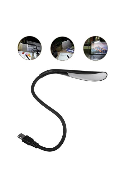 OEM White LED Reading Lamp & Dimmer Flexible Black 44x2.3 centimeters