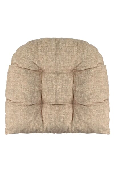 OEM Horseshoe Floor Cushion Beige Brown 45x50cm