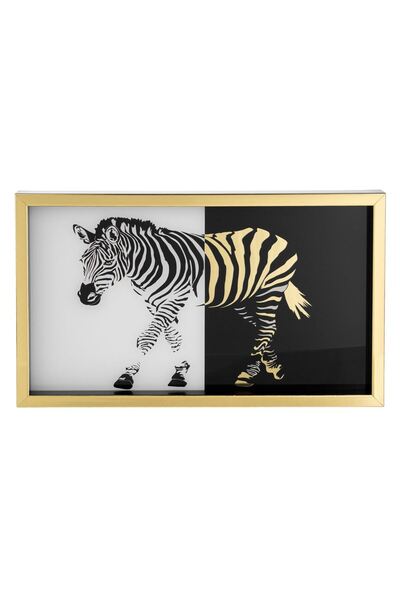 OEM Plastic Tray Gold Black White Zebra 37x3x22cm