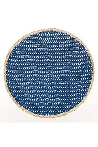 OEM Round Plate Holder with Braided Pattern Blue Ø38cm