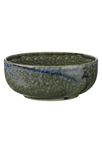 OEM Round Ceramic Bowl Olive Green Blue for Peanut Sauce 225ml