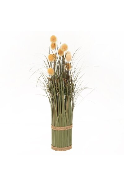 OEM Διακοσμητική Γλάστρα με Αποξηραμένα Λουλούδια & Χόρτα Ø9x50εκ.