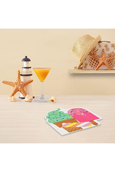 OEM 2-Ply Table Napkins in the Shape of Ice Cream on a Stick 33x33cm - 12pcs