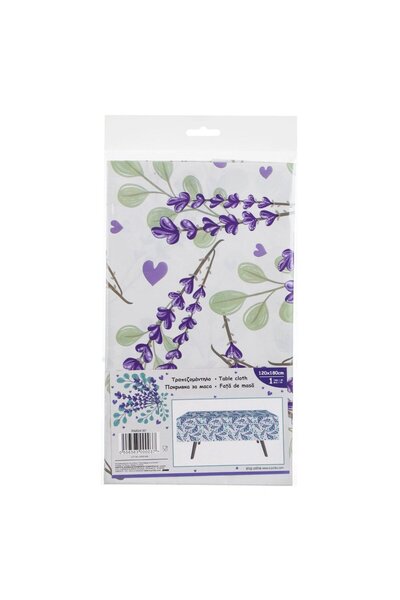 OEM Lavender Grey Plastic Tablecloth 180x120cm