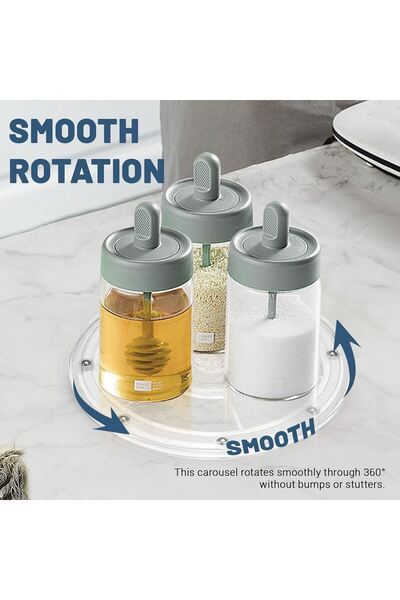 OEM Transparent Rotating Organizer Stand Ø23.5x3.5cm