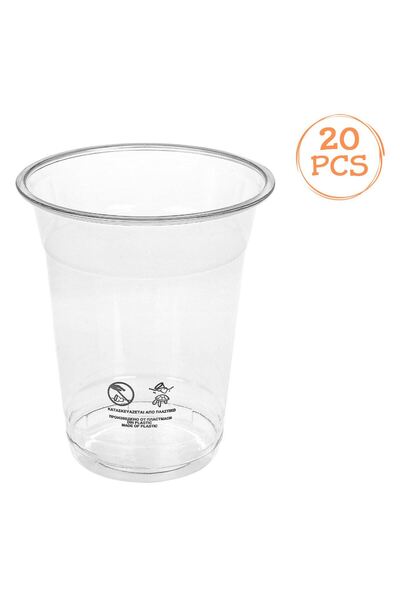 OEM Set 20 de Pahare din Plastic Transparent 400ml