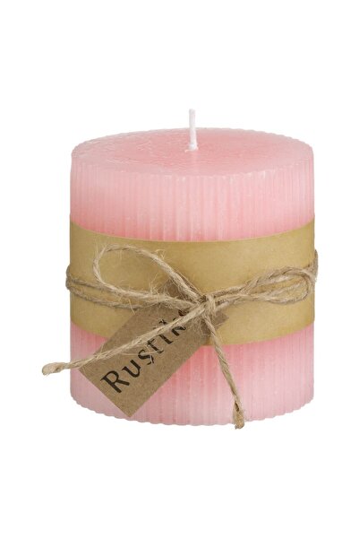OEM Pink Candle with String & Peach Scent Ø6.5x7cm
