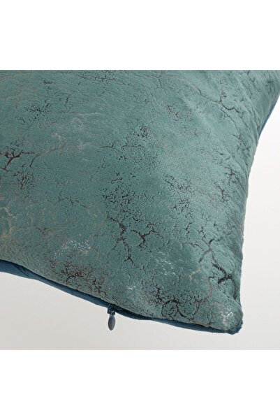 OEM Perna Decorativa Albastra Verde Menta Velvet cu Model Auriu 50x30cm