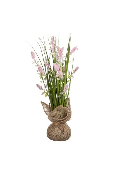OEM Ghiveci Decorativ cu Planta Artificiala Lavanda Roz 40cm