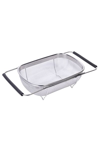 OEM Stainless Steel Colander with Extendable Handles 27x18x10cm