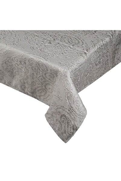 OEM Grey Tablecloth with Damask Pattern 240x140cm