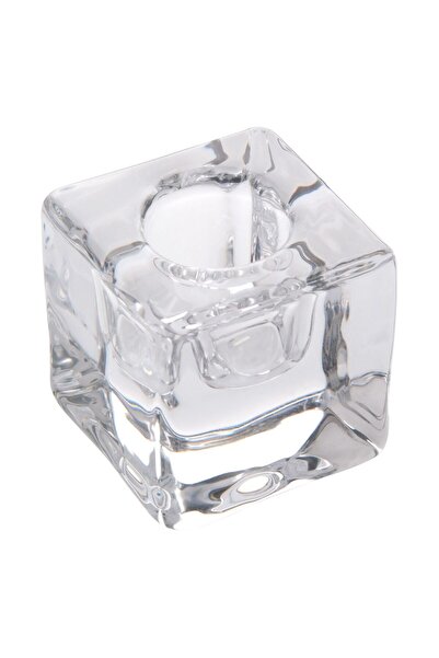 OEM Sfesnic Decorativ din Sticla Cub Transparent 4x4x4cm