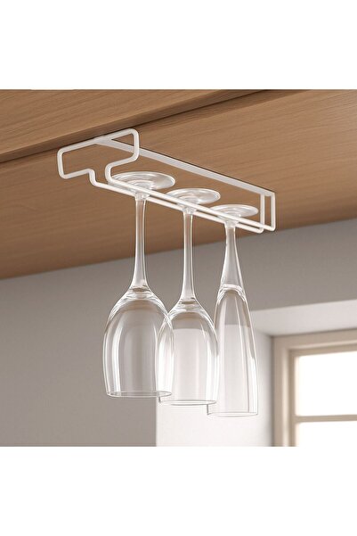 OEM White Metal Wine Glass Holder 26cm