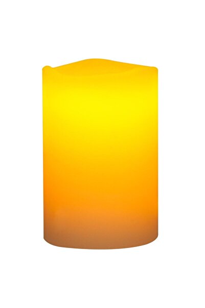 OEM Decorative Ecru LED Battery Operated Candle Ø5x7.5cm - Warm White Flame