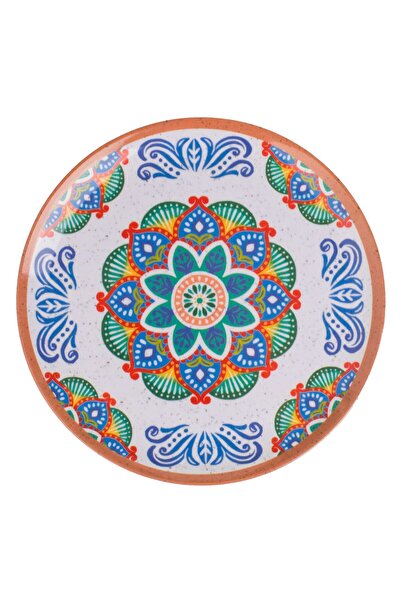 OEM Melamine Plate with Colorful Aztec Pattern Ø20cm