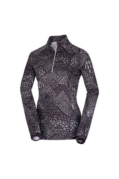 NORTHFINDER Women's active technical ski sweater JASLYN blackprint