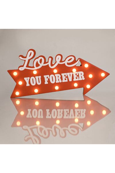 OEM Red Decorative Table Arrow with Message & LED 35x3.5x15.5cm