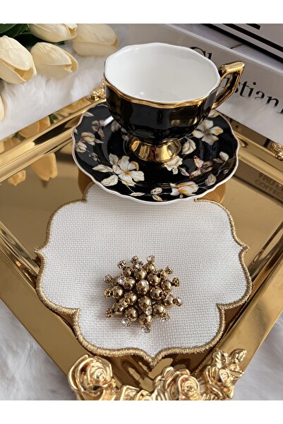 KUMSAL ÇEYİZ 2 Adet Sunumluk Peçete,Kokteyl Peçete,Kahve Yanı Sunum Peçetesi,...