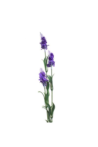 OEM Ramura Artificiala de Lavanda cu 3 Flori Mov 65cm