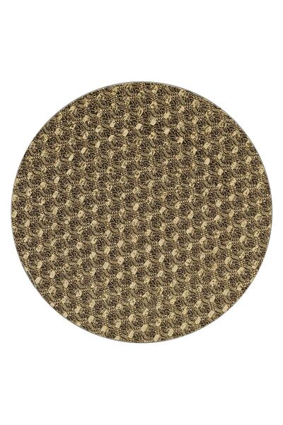 OEM Round Decorative Plate Gold Lace Pattern Plastic Ø33cm