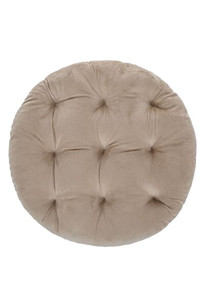 OEM Decorative Chair Cushion, Beige Velvet Round 40cm