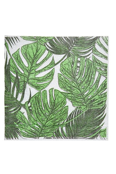 OEM Summer Style 1-Ply Table Napkins Tropical Green Leaves 28x28cm - 70pcs