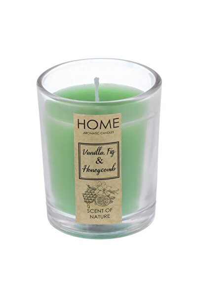 OEM Green Scented Candle with Vanilla Fig & Honeycomb Aroma in Container Ø5x6.5cm